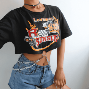 Aesthetic Y2K Top with Chains for Trendy Summer Outfits