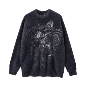 Angelic Spirit Y2K Sweater: Retro 90s Grunge Style for Summer Vibes