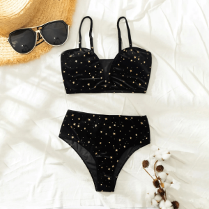 Celestial Y2K Swimsuit: Retro Summer Vibes for Trendy Beach Days