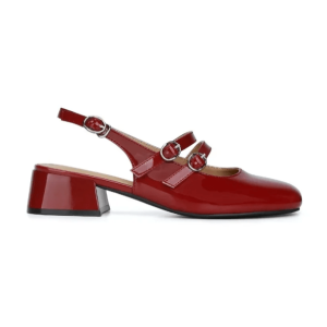 Chic Red Medium Heel Sandals for Y2K Summer Outfits & 90s Vibes