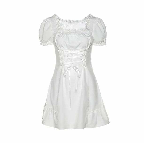 Chic Y2K White Dress: Perfect for Summer Parties & Retro Vibes