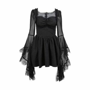 Dark Hour Y2K Mini Dress - Grunge-Inspired 90s Summer Outfit