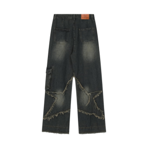 Enchanted Pentagram Y2K Grunge Jeans for a Retro Summer Vibe