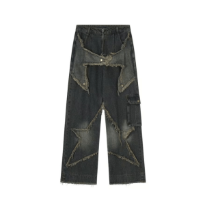 Enchanted Pentagram Y2K Grunge Jeans for a Retro Summer Vibe