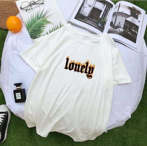 Feeling Lonely Y2K Graphic Tee - Retro 90s Grunge Summer Outfit