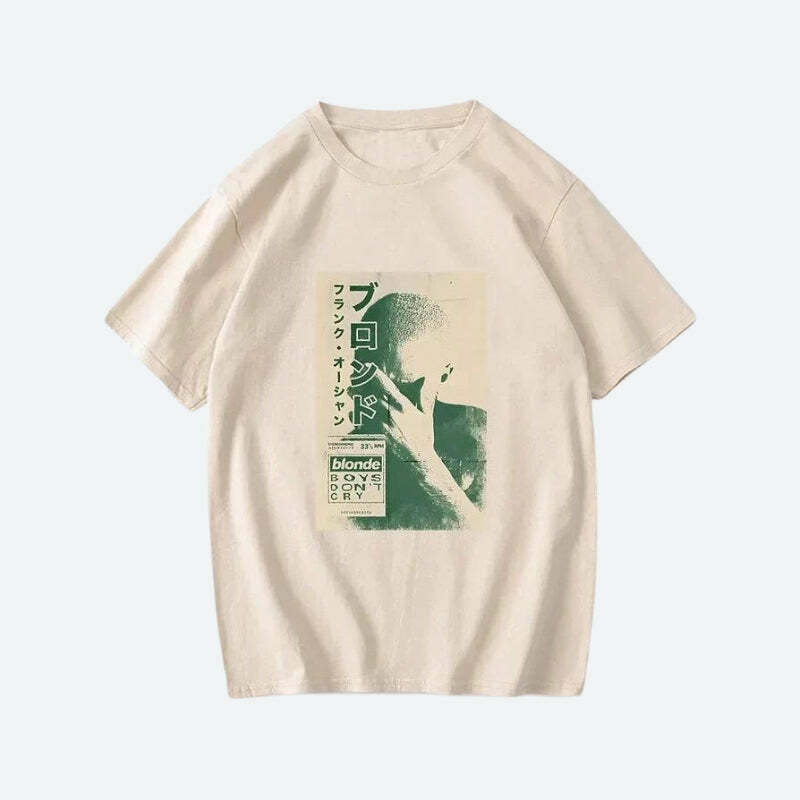 Frank Ocean Y2K Graphic Tee - Retro 90s Grunge Summer Outfit