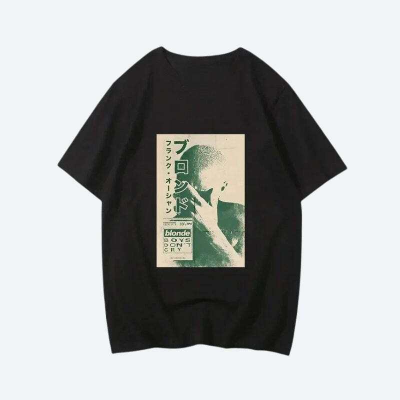 Frank Ocean Y2K Graphic Tee - Retro 90s Grunge Summer Outfit