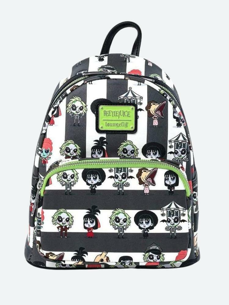 Goth Beetlejuice Backpack: Y2K Grunge Style for Retro Fashion Lovers