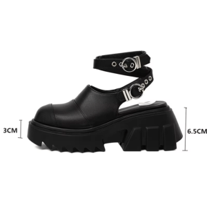 Goth Y2K Ankle Wrap Shoes for Grunge Summer Outfits and Retro Vibes