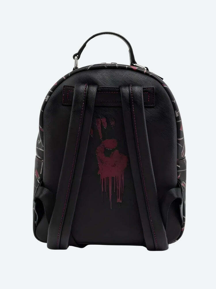 Gothic Y2K Friday the 13th Backpack for Retro Grunge Style Outfits