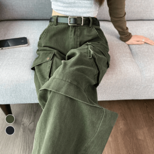 Grassy Green Y2K Cargo Jeans: Retro 90s Grunge Style for Summer Outfits