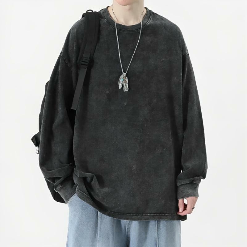 Grunge Oversized Distressed Basic Tee - Y2K Fashion Essential for Summer