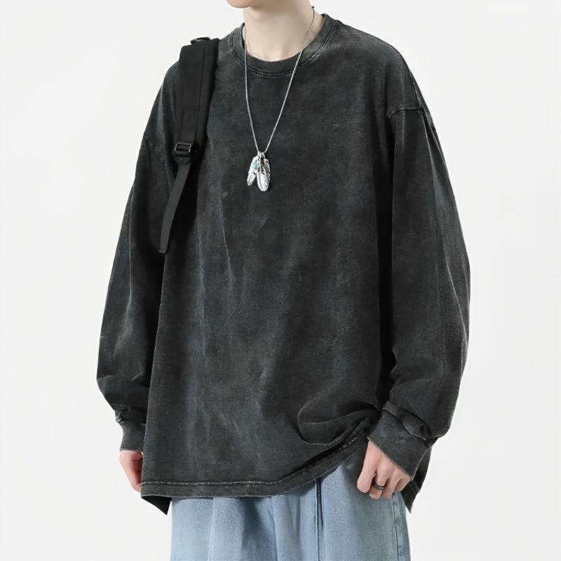 Grunge Oversized Distressed Basic Tee - Y2K Fashion Essential for Summer