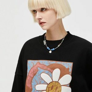 Indie Y2K Grunge Take a Rest Sweatshirt for Retro Summer Vibes