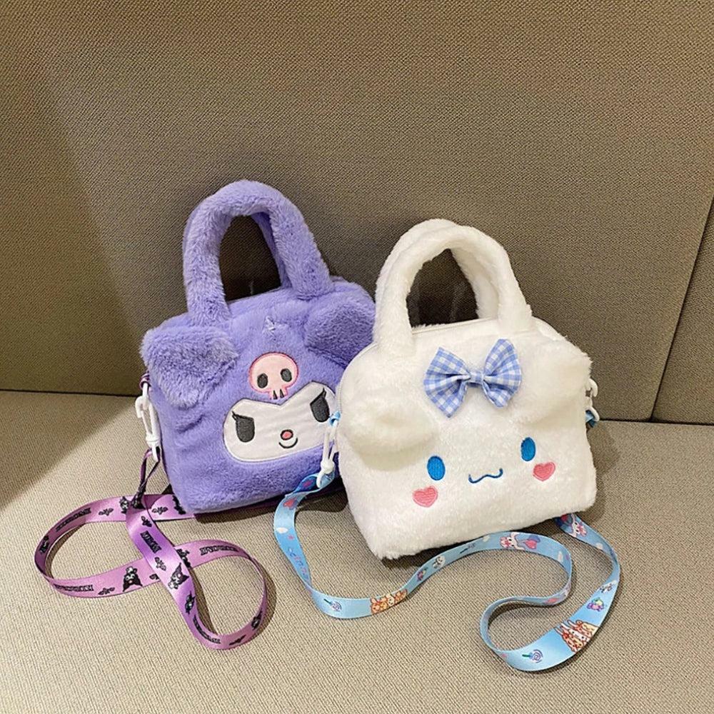 Kawaii Fluffy Sanrio Handbag - Y2K Inspired Cute Accessory for Summer Outfits