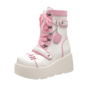 Kawaii Y2K Platform Boots for Retro Summer Outfits and Grunge Styles