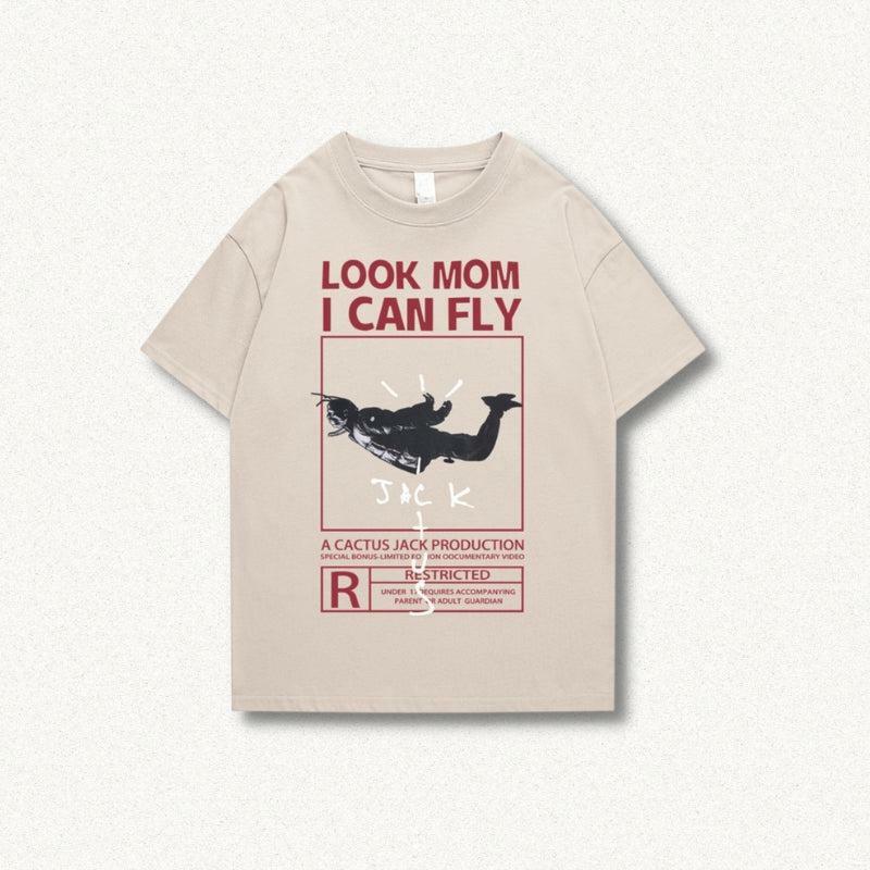 Look Mom I Can Fly Y2K Baby Tee - Retro 90s Grunge Summer Outfit