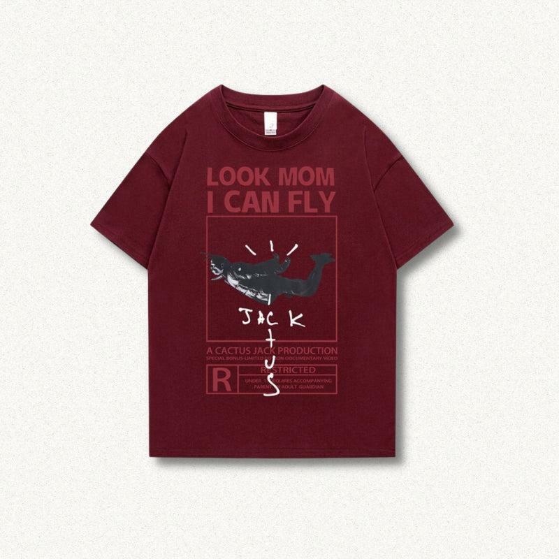 Look Mom I Can Fly Y2K Baby Tee - Retro 90s Grunge Summer Outfit