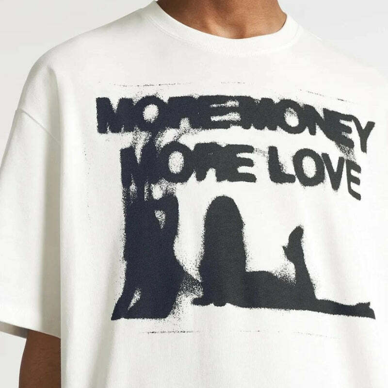 More Money More Love Y2K Baby Tee - Retro 90s Grunge Summer Style