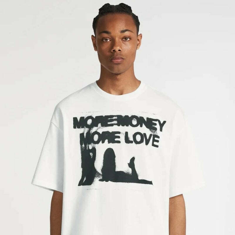 More Money More Love Y2K Baby Tee - Retro 90s Grunge Summer Style