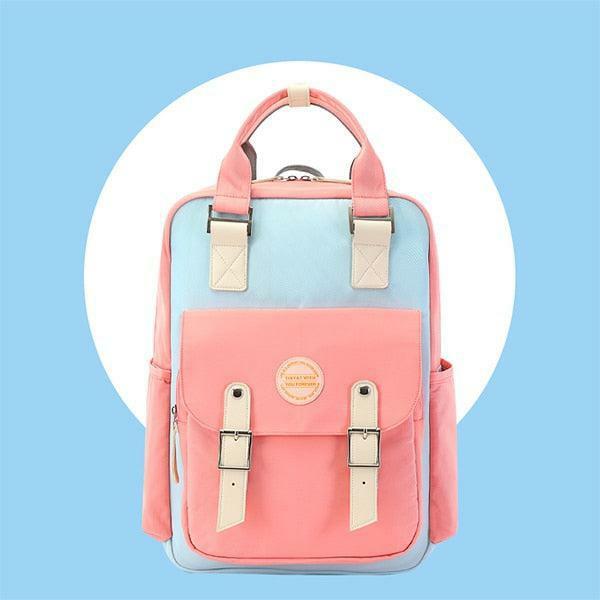 Multicolor Pastel Y2K Backpack for Retro Style Summer Outfits