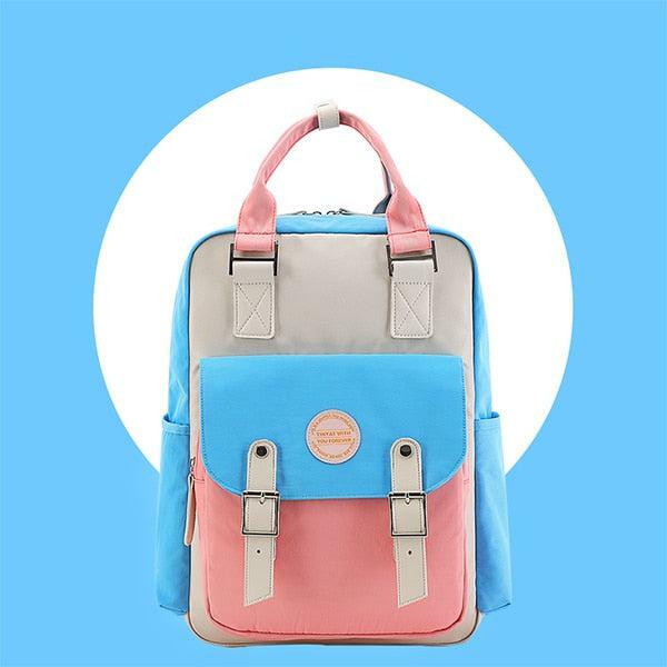 Multicolor Pastel Y2K Backpack for Retro Style Summer Outfits