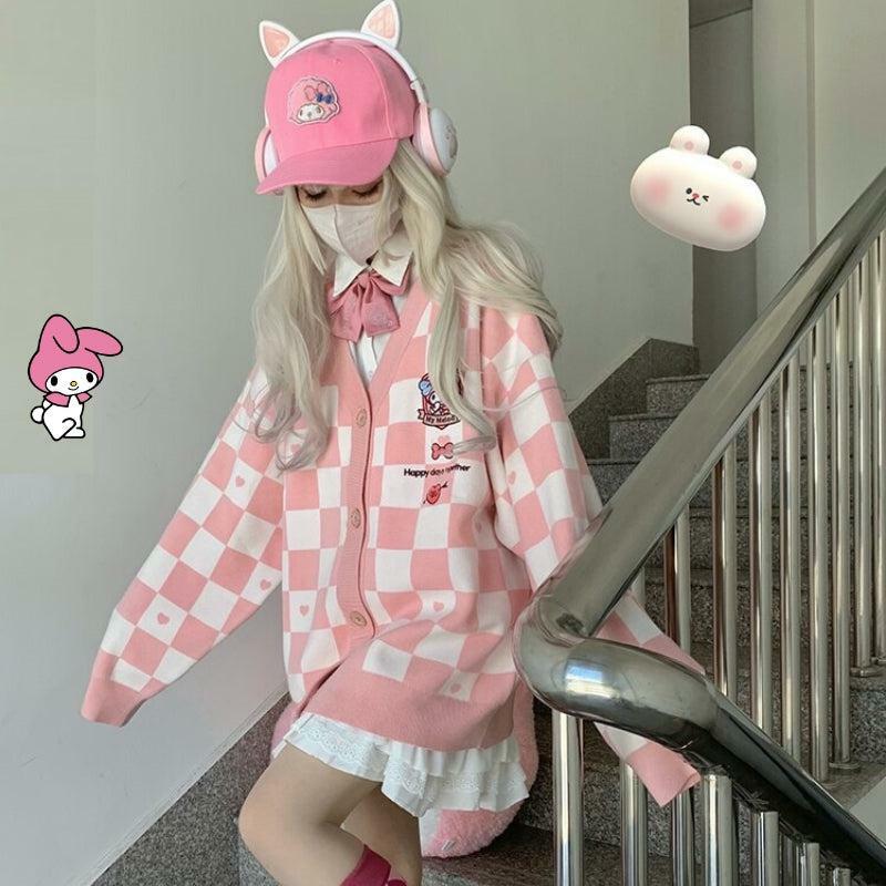 My Melody Y2K Pink Buttoned Cardigan - Retro Summer Fashion Essential