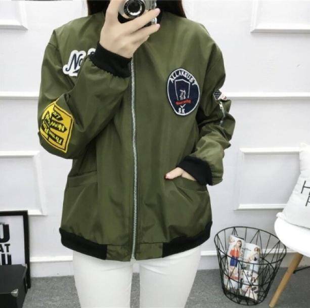 Off Green Y2K Windbreaker: Retro 90s Grunge Summer Jacket for Women