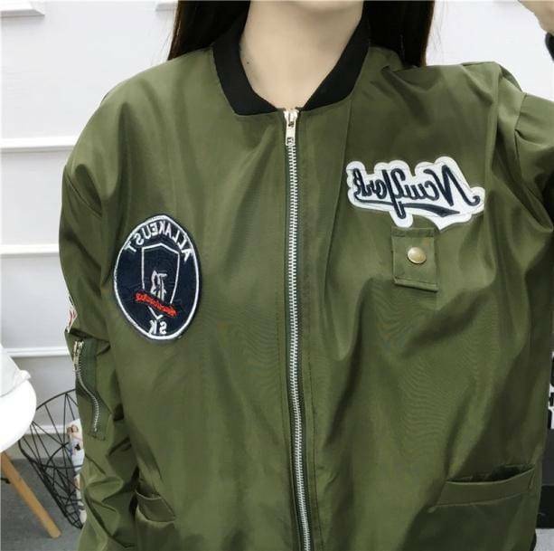 Off Green Y2K Windbreaker: Retro 90s Grunge Summer Jacket for Women