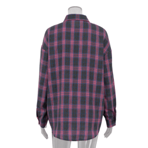 Oversized Pink Plaid Shirt - Y2K Grunge Style for Effortless Summer Vibes