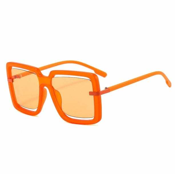 Oversized Y2K Retro Square Glasses for Summer and 90s Party Outfits