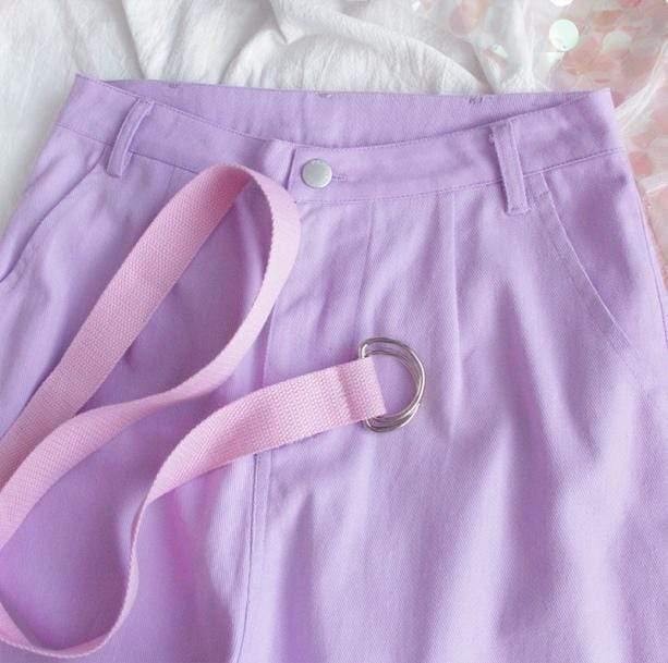 Pastel Lavender Y2K Pants for Trendy Summer Outfits and Retro Vibes