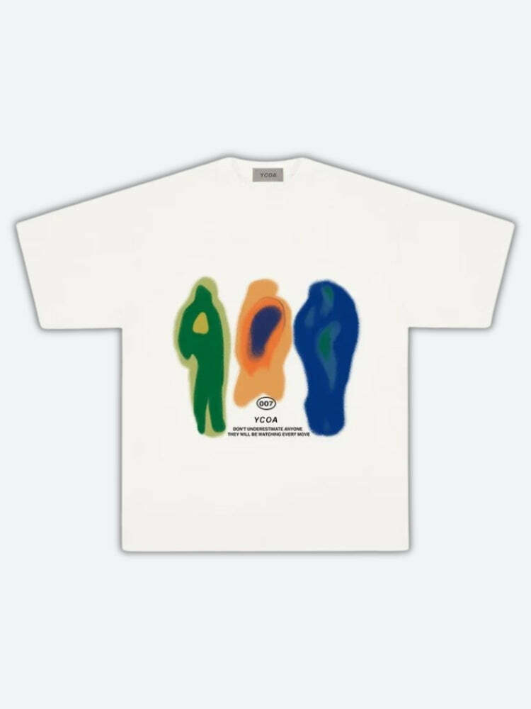 People in Aura Graphic Tee - Y2K Summer Outfit for Retro Vibes