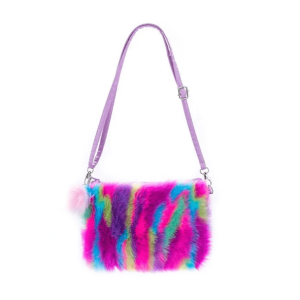 Plushy Rainbow Handbag - Y2K Aesthetic for Summer Outfits & Parties