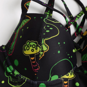 Psychedelic Y2K Swimsuit: Retro Summer Vibes for Trendy Beach Days