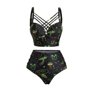 Psychedelic Y2K Swimsuit: Retro Summer Vibes for Trendy Beach Days