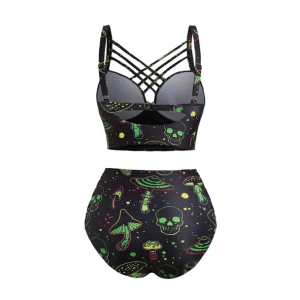 Psychedelic Y2K Swimsuit: Retro Summer Vibes for Trendy Beach Days