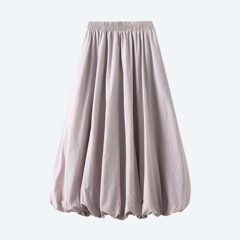 Soft Girl Pastel Bubble Midi Skirt - Y2K Summer Outfit Essential