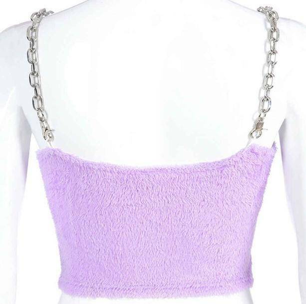 Soft Lavender Y2K Crop Top - Trendy Summer Outfit for Retro Vibes