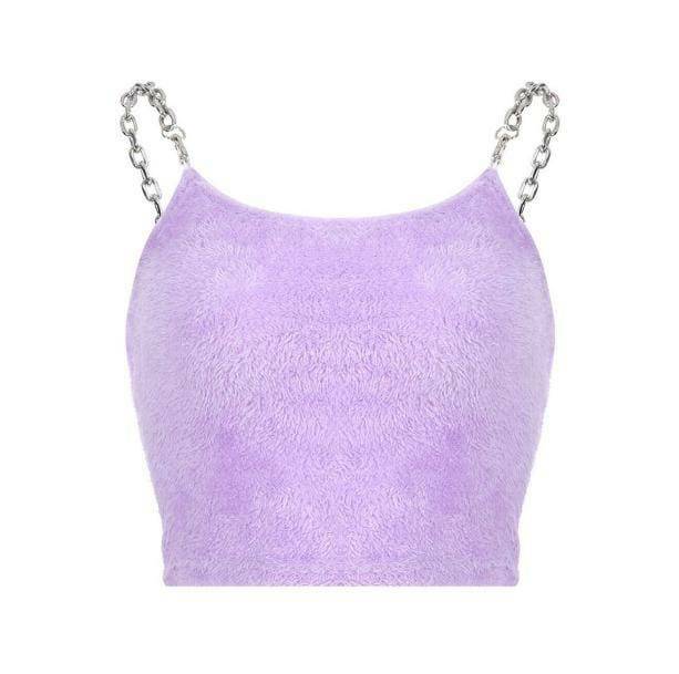 Soft Lavender Y2K Crop Top - Trendy Summer Outfit for Retro Vibes