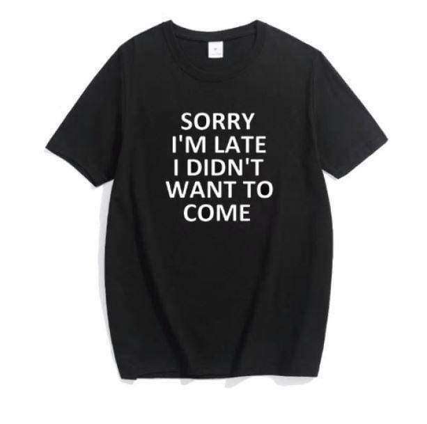 Sorry I'm Late Y2K Graphic Tee - Retro 90s Style Summer Top