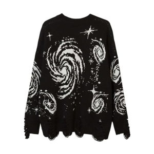 Starry Sky Y2K Sweater: Retro 90s Grunge Style for Summer Vibes