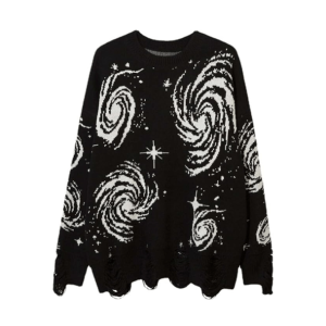 Starry Sky Y2K Sweater: Retro 90s Grunge Style for Summer Vibes