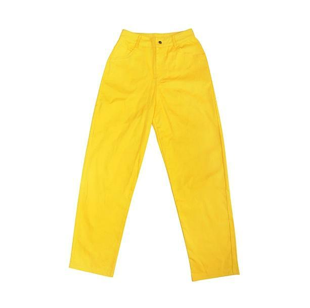 Sunny Yellow Y2K Pants: Trendy Summer Outfit for Retro Vibes