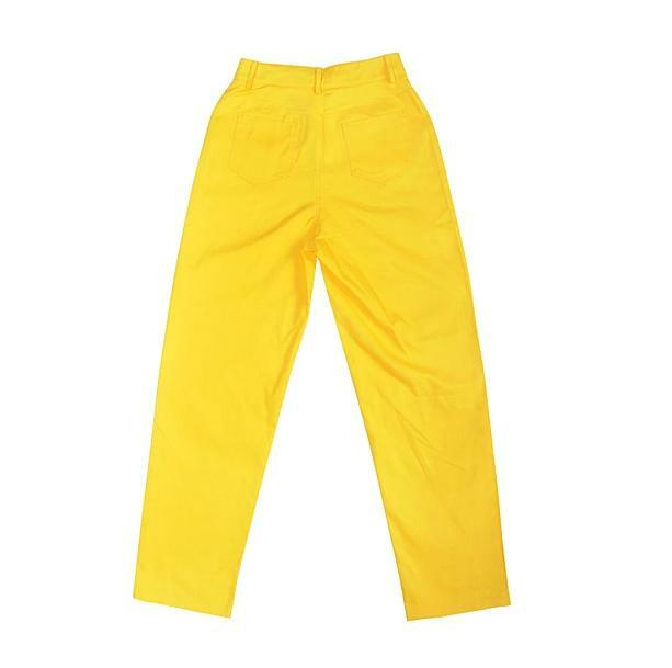 Sunny Yellow Y2K Pants: Trendy Summer Outfit for Retro Vibes