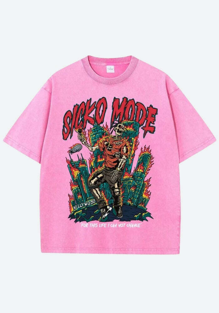 Travis Scott Sicko Mode Y2K Grunge Tee - Retro 90s Fashion Statement