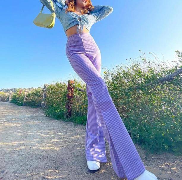 Trendy Purple Y2K Pants for Summer: Retro Grunge & 90s Vibes