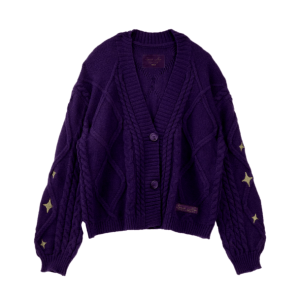 Trendy Purple Y2K Sweater for Retro Summer Vibes and Grunge Outfits