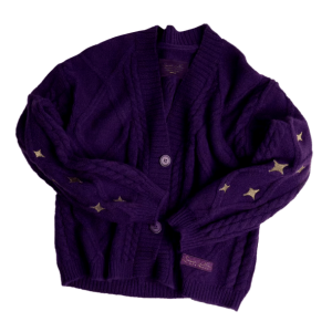 Trendy Purple Y2K Sweater for Retro Summer Vibes and Grunge Outfits