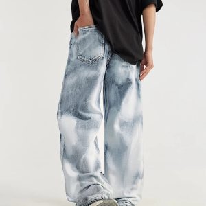 Trendy Y2K Acid Wash Jeans for Retro Summer Outfits & Grunge Vibes